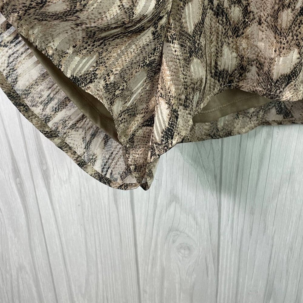 TCEC Romper Snakeskin Animal Print Long Sleeve Size M  Metallic - Picture 5 of 9